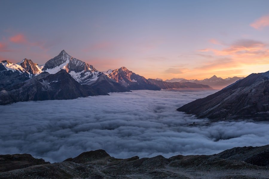 Austrian Alps snow-capped peaks panoramic view